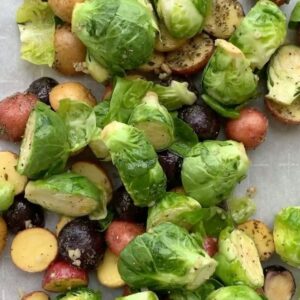 Sheet Pan Meal With Brussels Sprouts-Potatoes